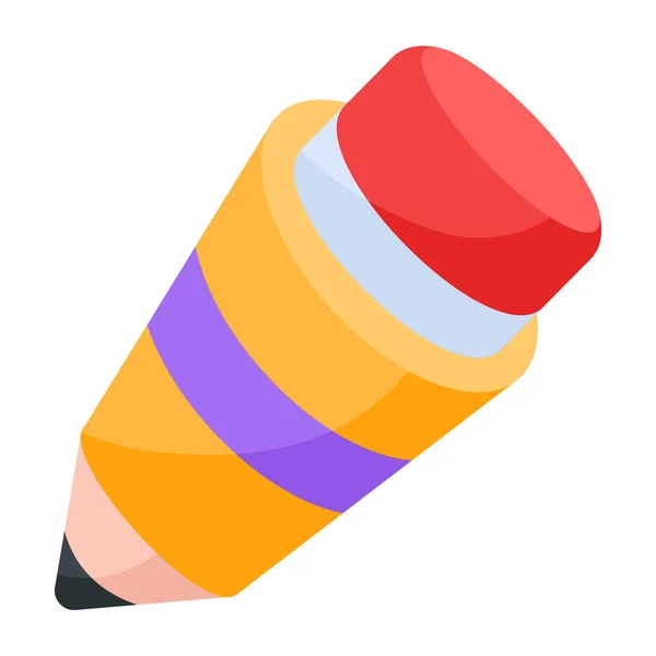 Pencil Vector Icon Cartoon Vector Icon Isolated White Background Pencil — Stock Vector