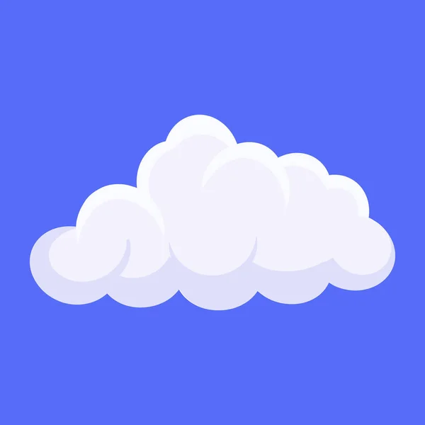 Weiße Wolke Auf Blauem Himmel Hintergrund Vektorillustration — Stockvektor