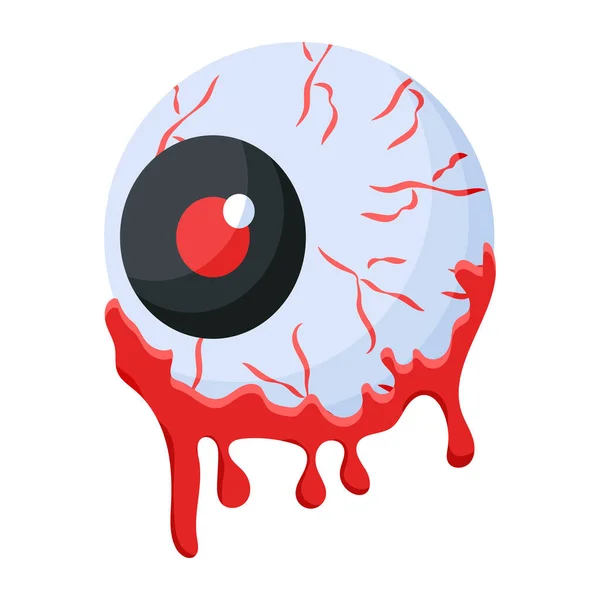 Auge Eines Zombies Illustration Vektor Auf Weißem Hintergrund — Stockvektor