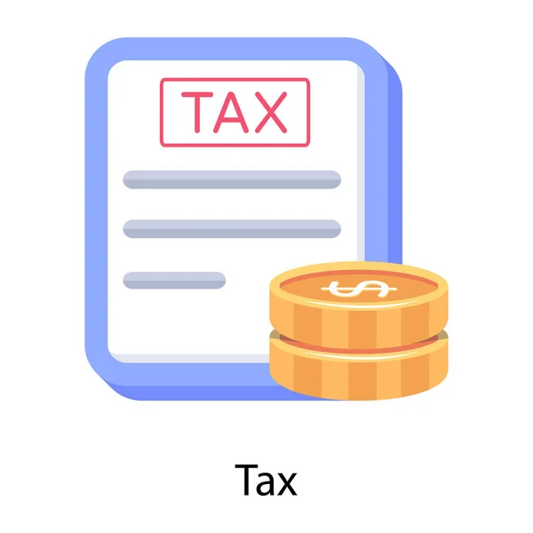 Vergi Ödeme Ikonu Web Tasarımı Için Vergi Ödeme Vektör Simgesinin — Stok Vektör