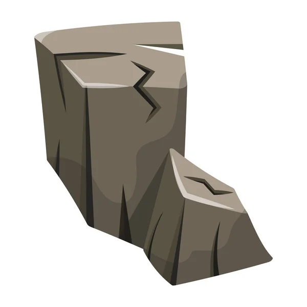 Piedra Roca Icono Piedra Ilustración Vectores — Vector de stock
