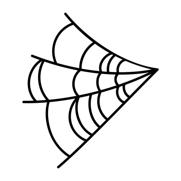 Spinnennetz Silhouette Auf Weißem Hintergrund — Stockvektor