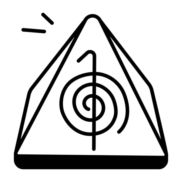 Poręczna Ikona Piramidy Reiki — Wektor stockowy