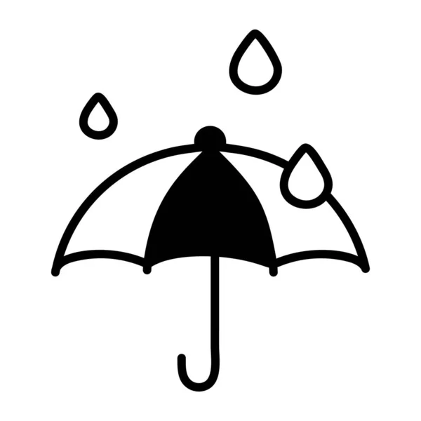 Іконка Парасольки Дощу Погоди Суцільному Стилі — стоковий вектор