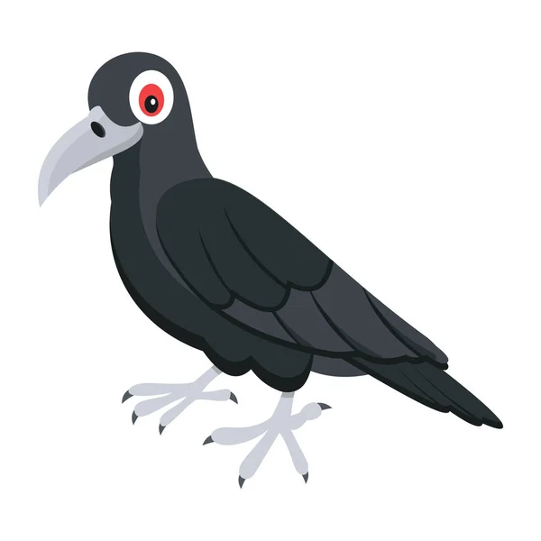 Krähen Symbol Cartoon Illustration Des Rabenvektorsymbols Für Webdesign — Stockvektor