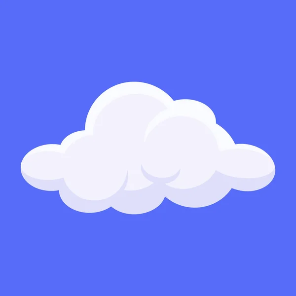 Nube Cielo Azul Icono Web Ilustración Simple — Vector de stock
