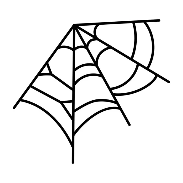 Spinnennetz Silhouette Auf Weißem Hintergrund — Stockvektor