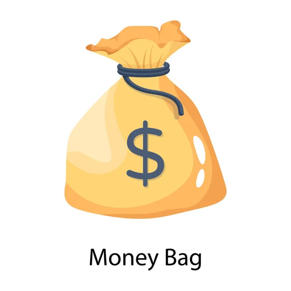 Money Bag Icon Isometric Vector Illustration — Stock Vector