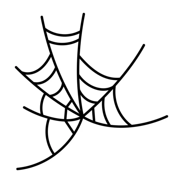 クモの巣を白い背景で — ストックベクタ