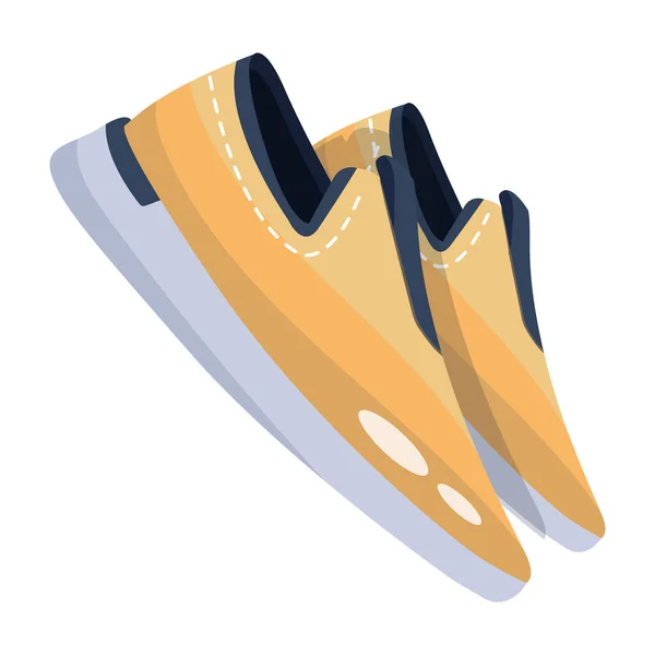 Paire Chaussures Sport Isolées Sur Blanc — Image vectorielle