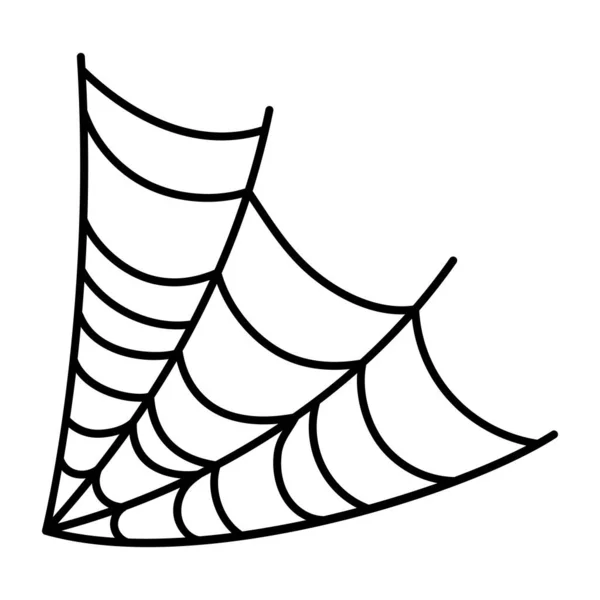 Spinnenweb Witte Achtergrond Vector — Stockvector