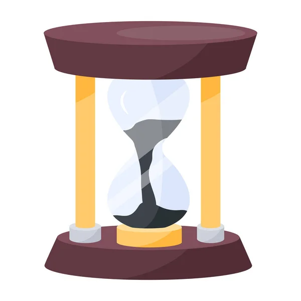 Пісочний Годинник Ізольована Ілюстрація Білому Фоні — стоковий вектор