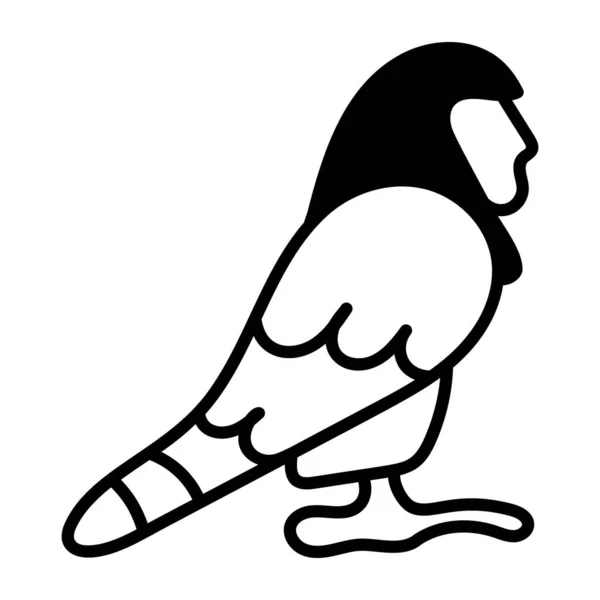 Podívejte Tento Egyptský Pták Ikona Náčrtkovitém Stylu — Stockový vektor
