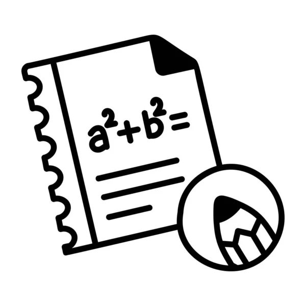 Ikona Testu Matematyki Ilustracja Wektora — Wektor stockowy