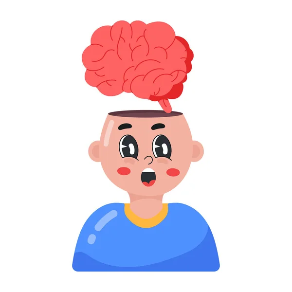 Gehirn Symbol Vektor Illustration Hintergrund — Stockvektor