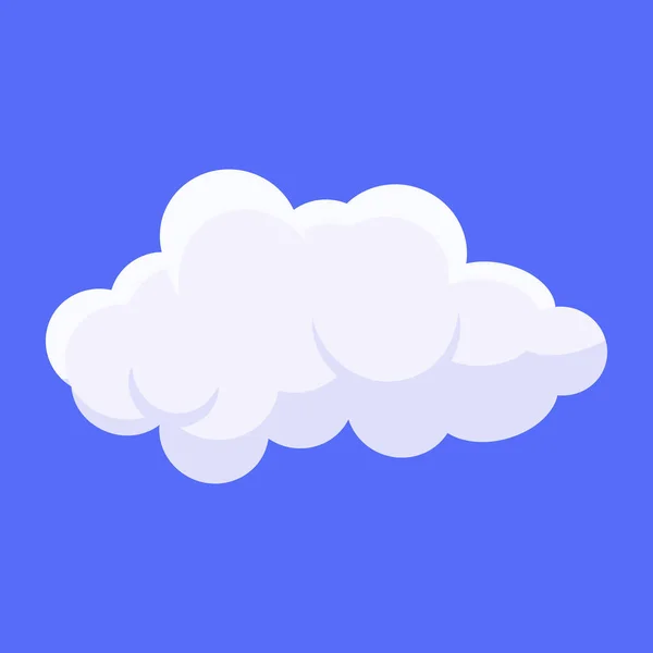 Vector Ilustración Nubes Dibujos Animados Icono Plano Aislado — Vector de stock