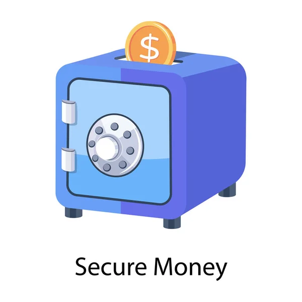 安全现金货币图标 — 图库矢量图片