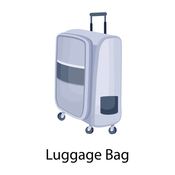 Luggage Bag Icon Flat Style Vector Illustration White Background — Stock Vector