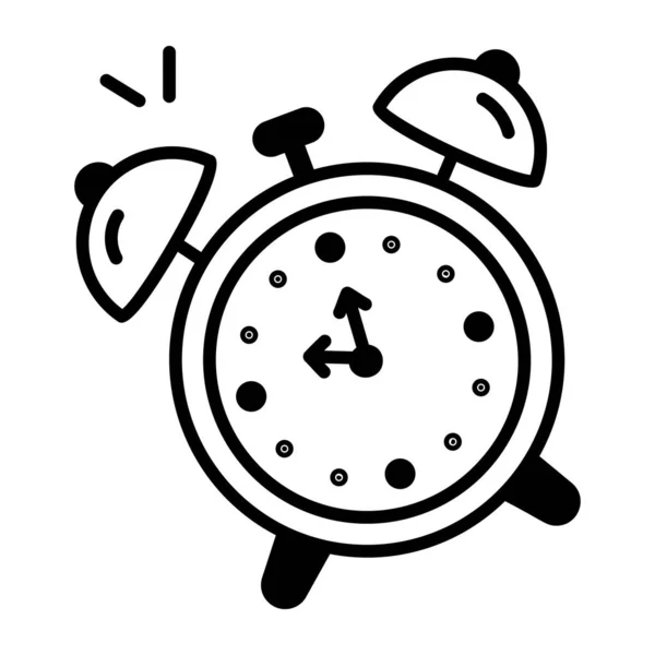 Illustration Vectorielle Horloge Dessin Animé Noir Blanc — Image vectorielle