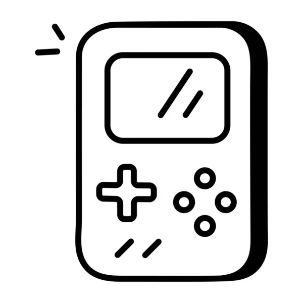 Ein Modernes Handgezeichnetes Doodle Von Videospielen — Stockvektor