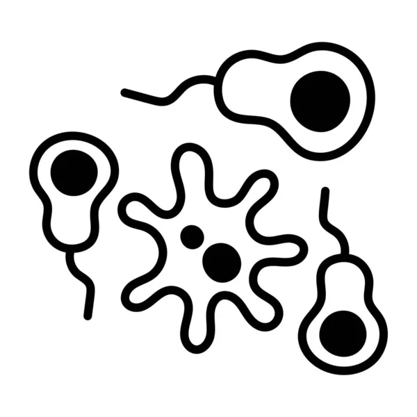 Bakterií Webová Ikona Jednoduchá Ilustrace — Stockový vektor