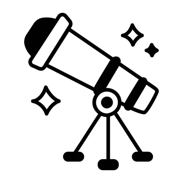 Csillagászati Teleszkóp Firka Ikonja — Stock Vector