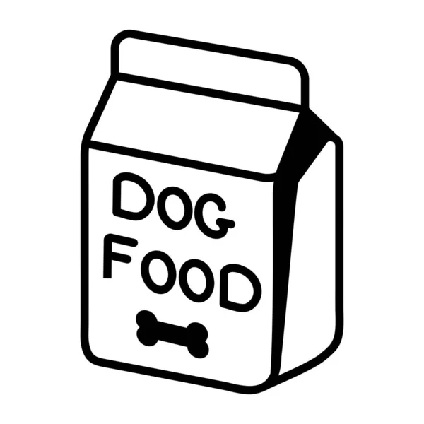 狗食图标 轮廓风格 — 图库矢量图片