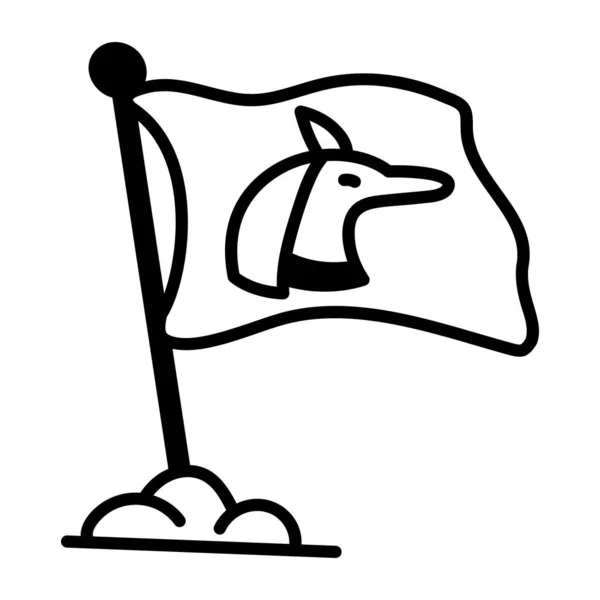 Echa Vistazo Este Icono Incompleto Una Bandera Egipcia — Archivo Imágenes Vectoriales