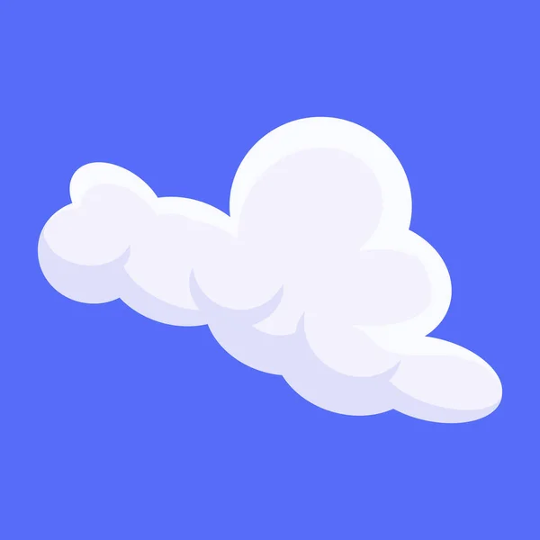 Icono Nube Blanca Ilustración Vectorial — Vector de stock