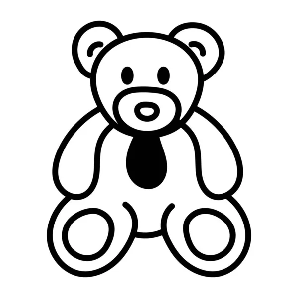Тедди Медведь Игрушка Изолированные Иконки Векторной Иллюстрации Дизайн — стоковый вектор