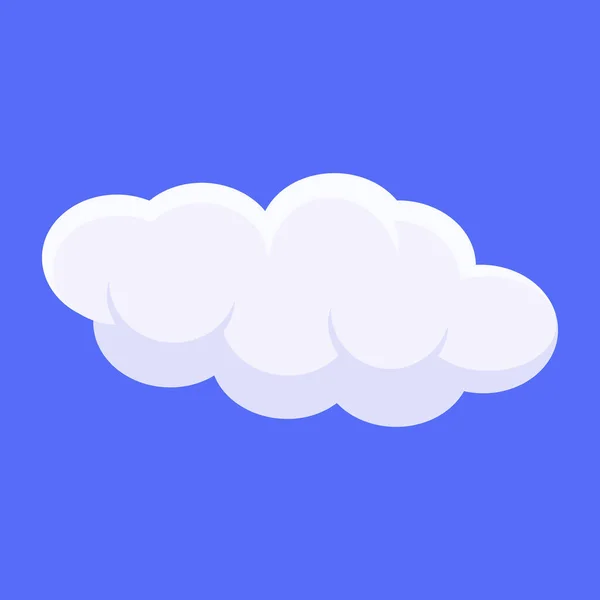 Ikona Chmury Błękitne Niebo Białą Chmurą — Wektor stockowy