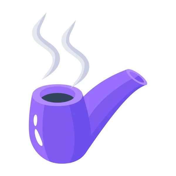 Egy Füstölgő Pipa Ikonja — Stock Vector