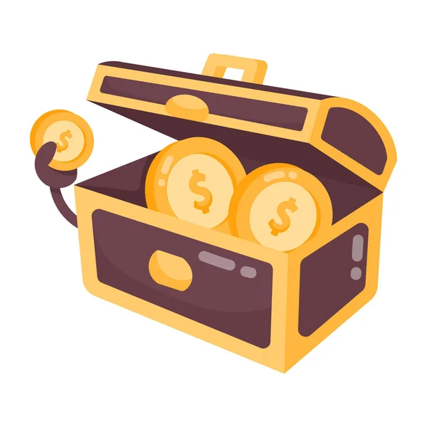 Check Out Flat Sticker Treasure Money — Stock Vector