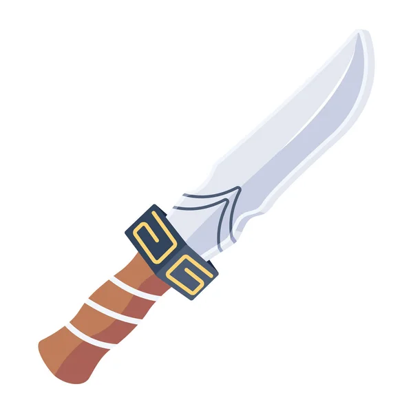 Ikona Plochého Stylu Egyptského Bojového Nože — Stockový vektor