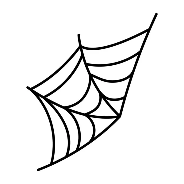 Spinnennetz Auf Weißem Hintergrund Vektor — Stockvektor