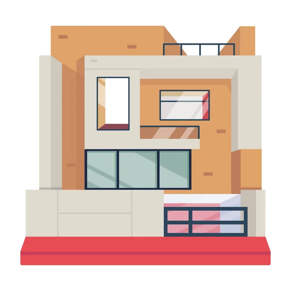 Conception Illustration Vectorielle Maison — Image vectorielle