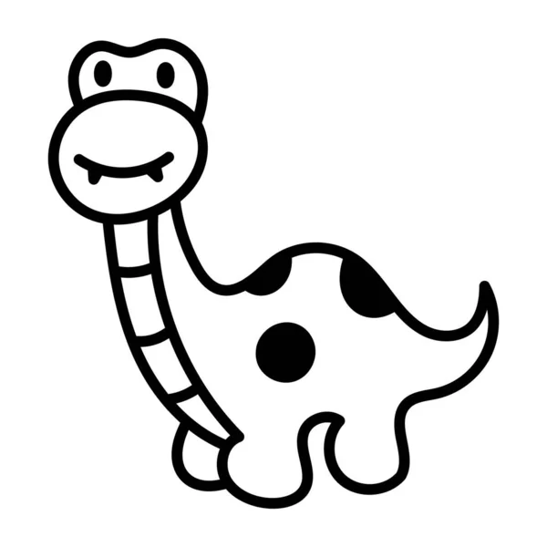 Téléchargez Icône Doodle Dinosaure — Image vectorielle