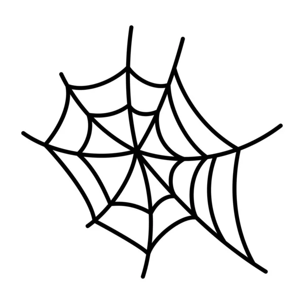 Halloween Pavouk Web Karikatura Vektor Ilustrační Grafický Design — Stockový vektor