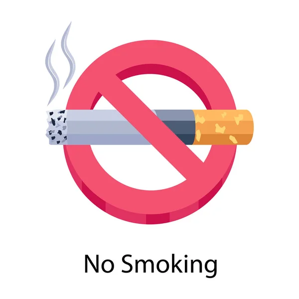 Ícone Liso Cativante Não Fumar — Vetor de Stock