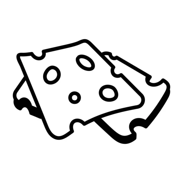 Взгляните Стильную Иконку Кусочка Сыра — стоковый вектор
