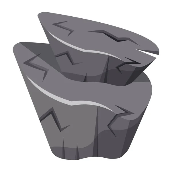 Icono Isométrico Con Una Pila Piedras — Vector de stock