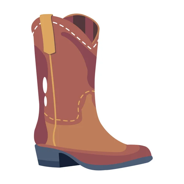 Vector Illustration Leather Boot — Stock Vector