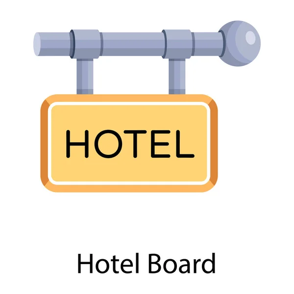 Ξενοδοχείο Πινακίδα Εικονογράφηση Διάνυσμα — Διανυσματικό Αρχείο