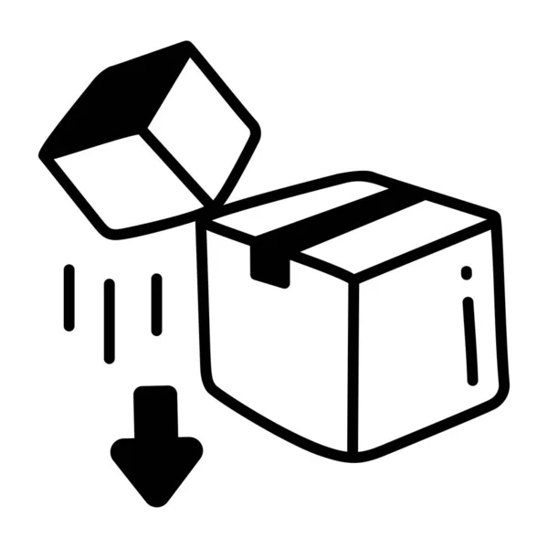 Ikona Dodání Krabice Vektorová Ilustrace — Stockový vektor