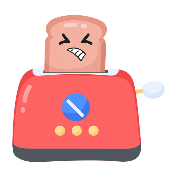 Zeichentrickfigur Eines Toasters — Stockvektor