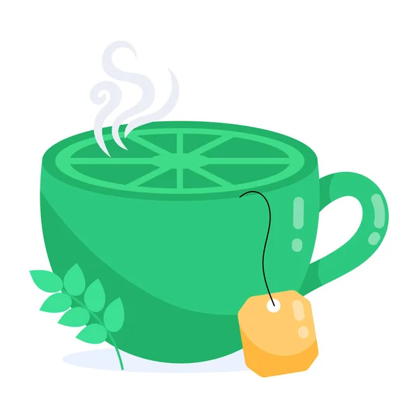 Vector Illustration Tea Cup — Stock Vector