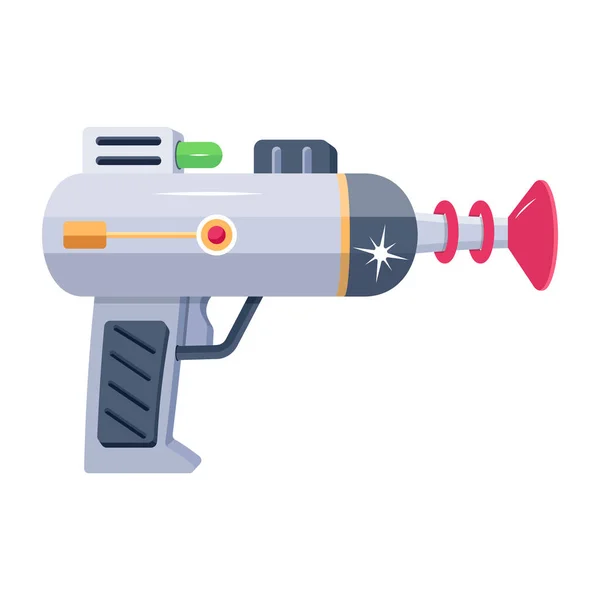 Футуристическое Оружие Иконка Игрового Пистолета Векторная Иллюстрация — стоковый вектор