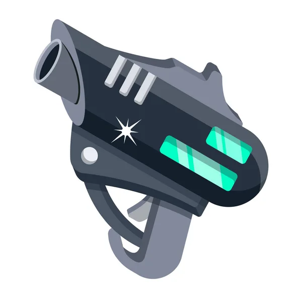 Futuristic Weapon Gaming Gun Icon Vector Illustration — Stock Vector