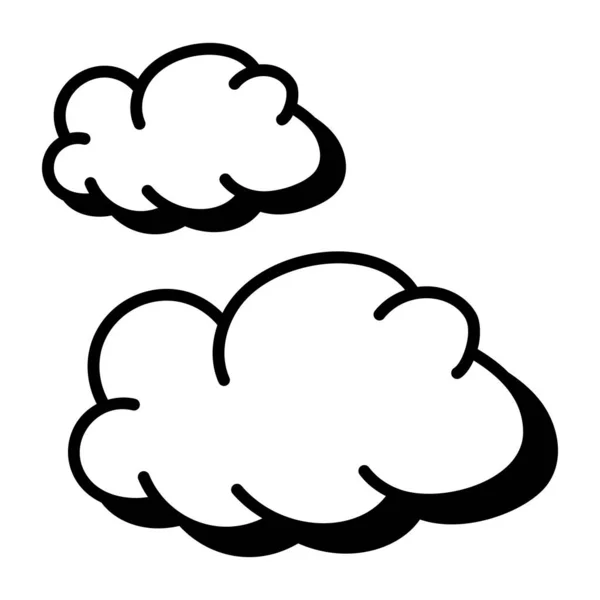 Піктограма Хмари Стиль Контуру — стоковий вектор