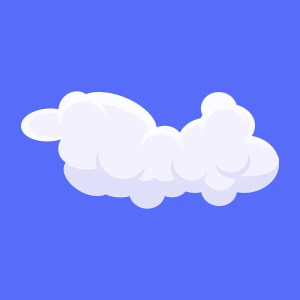 Ikona Białej Chmury Ilustracja Wektora — Wektor stockowy